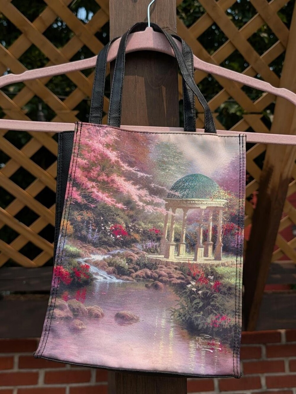 Vintage 1999 Gregg Gift Company Thomas Kinkade Pools of Serenity Mini Tote Bag